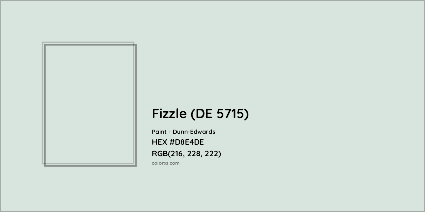 HEX #D8E4DE Fizzle (DE 5715) Paint Dunn-Edwards - Color Code