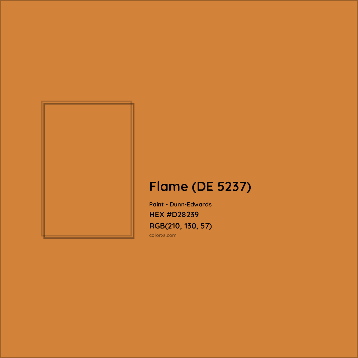 HEX #D28239 Flame (DE 5237) Paint Dunn-Edwards - Color Code
