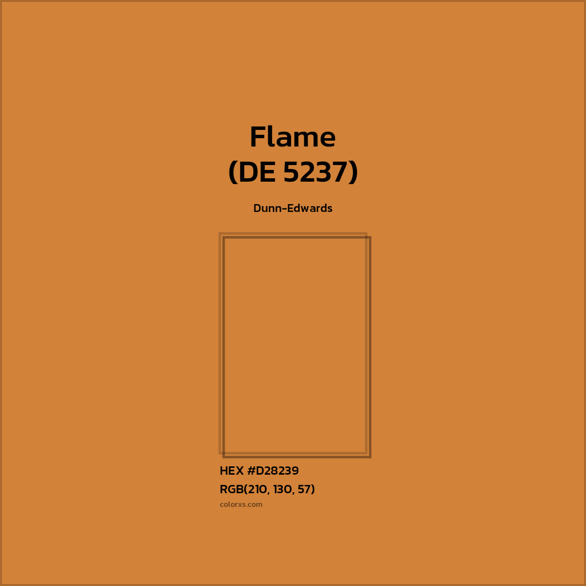 HEX #D28239 Flame (DE 5237) Paint Dunn-Edwards - Color Code