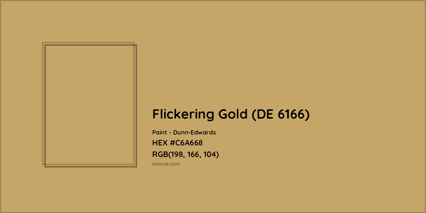 HEX #C6A668 Flickering Gold (DE 6166) Paint Dunn-Edwards - Color Code