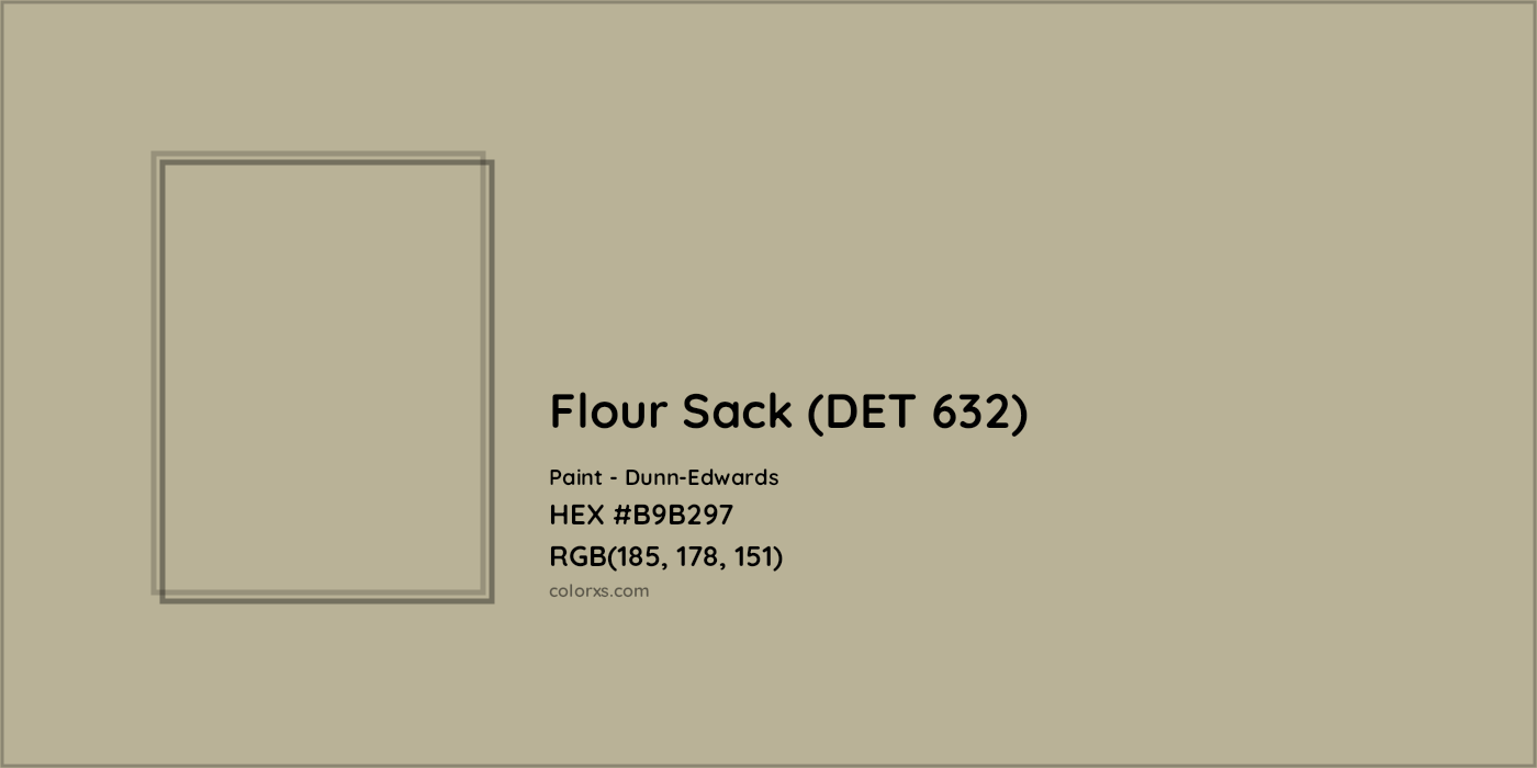 HEX #B9B297 Flour Sack (DET 632) Paint Dunn-Edwards - Color Code