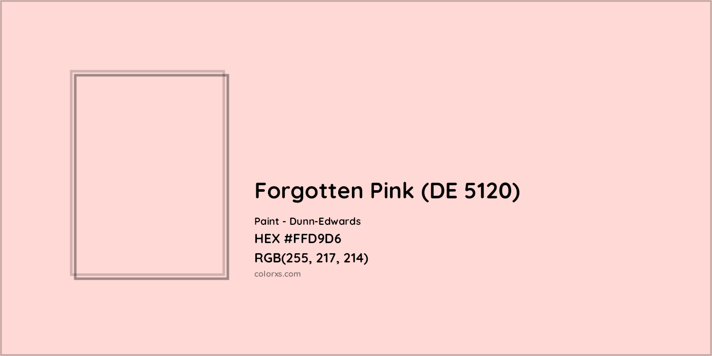 HEX #FFD9D6 Forgotten Pink (DE 5120) Paint Dunn-Edwards - Color Code