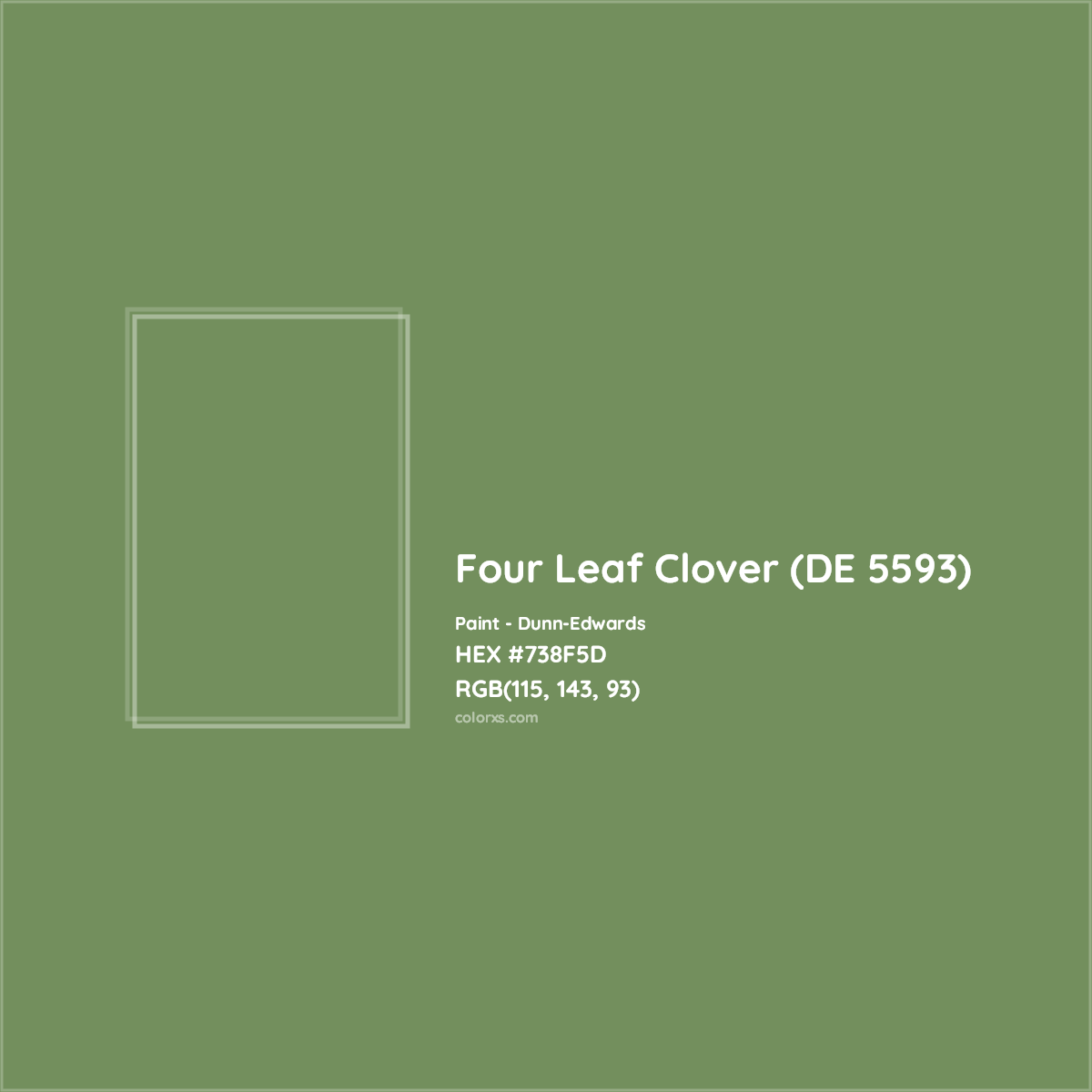 HEX #738F5D Four Leaf Clover (DE 5593) Paint Dunn-Edwards - Color Code