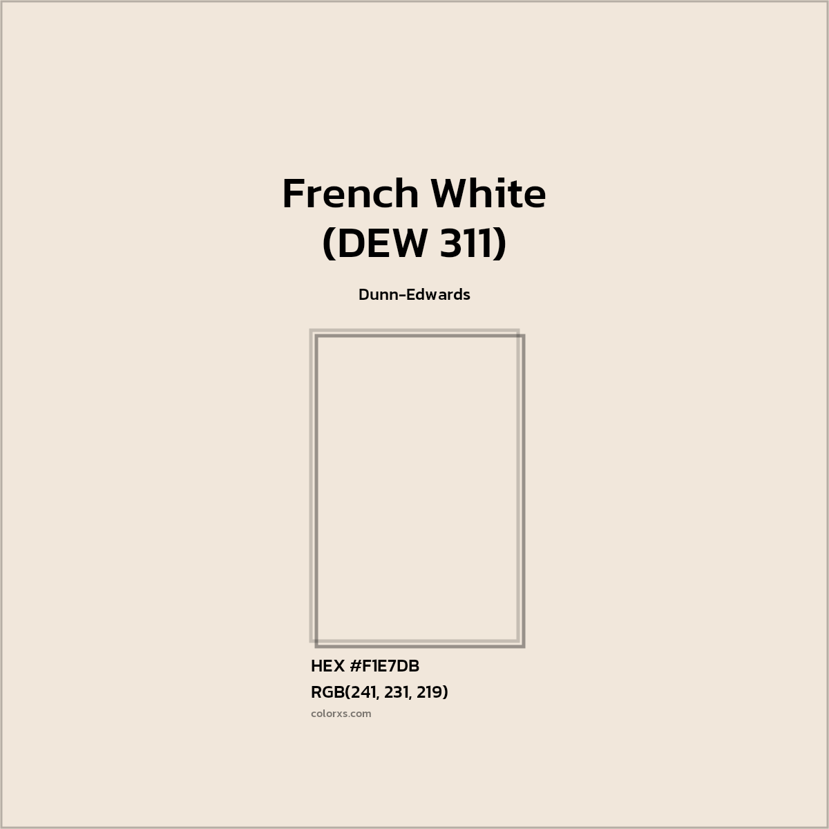 DunnEdwards French White (DEW 311) Paint color codes, similar paints