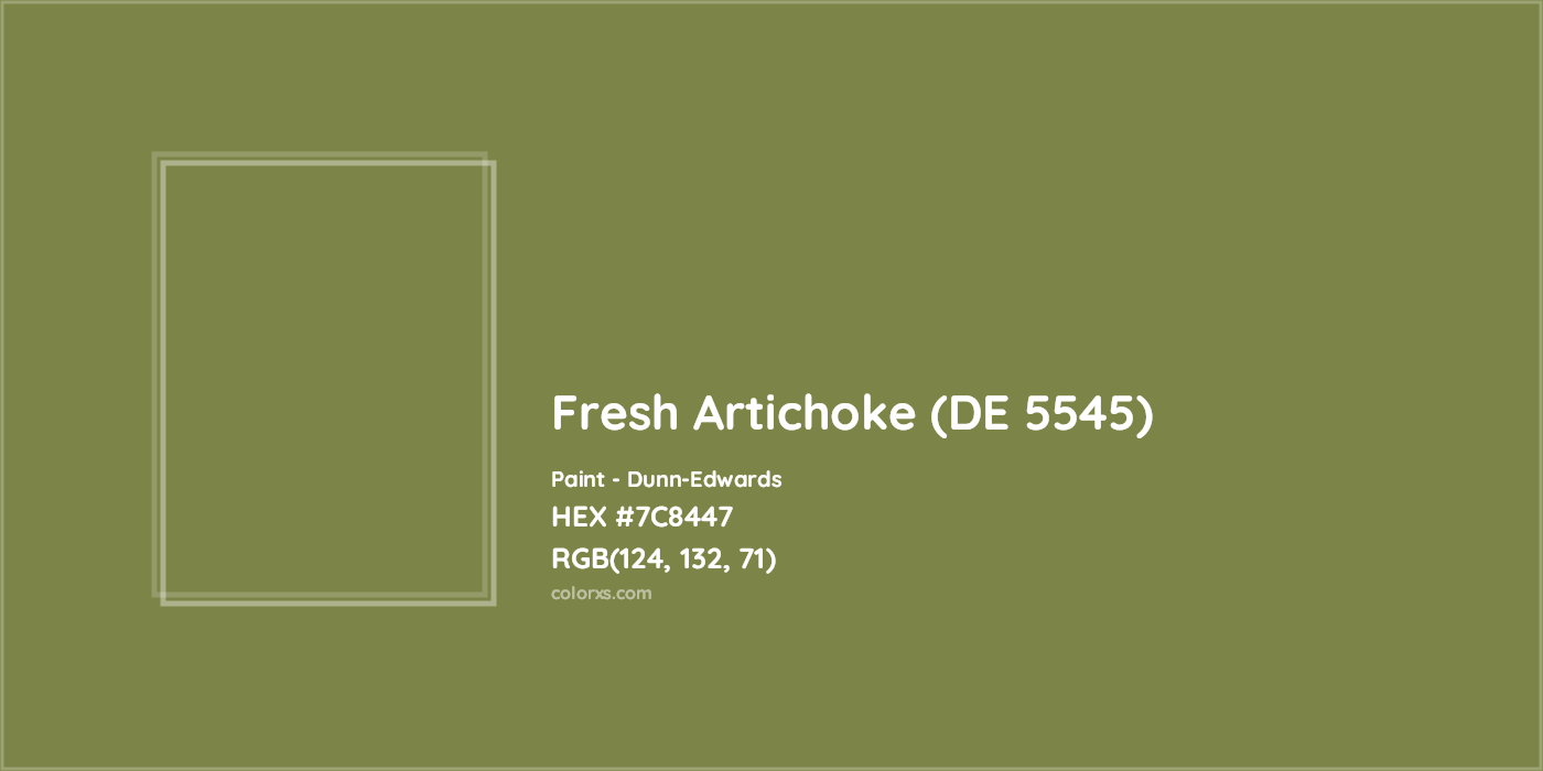 HEX #7C8447 Fresh Artichoke (DE 5545) Paint Dunn-Edwards - Color Code