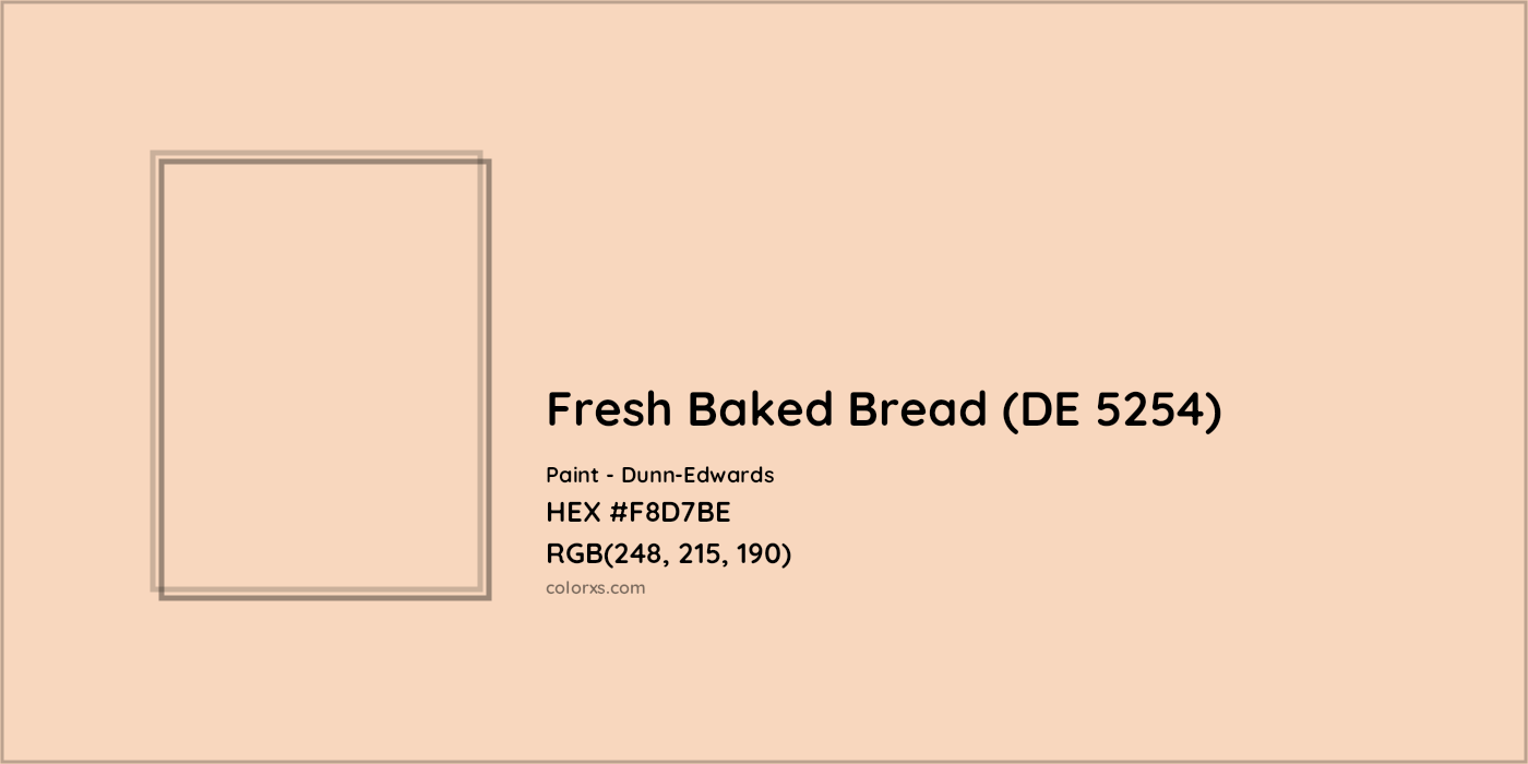 HEX #F8D7BE Fresh Baked Bread (DE 5254) Paint Dunn-Edwards - Color Code