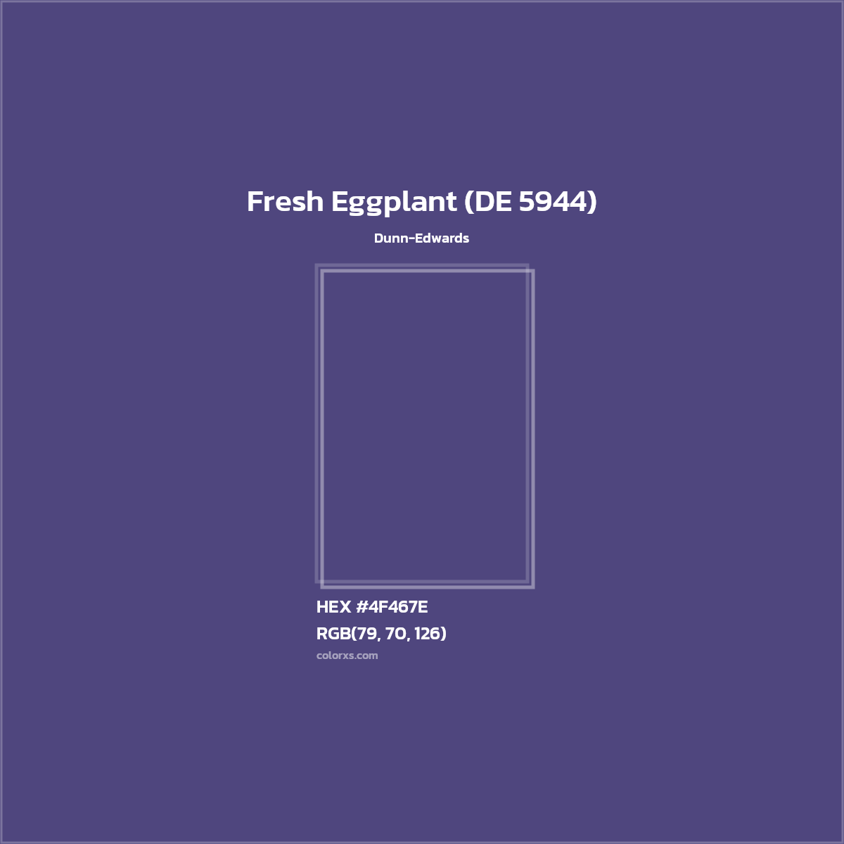 HEX #4F467E Fresh Eggplant (DE 5944) Paint Dunn-Edwards - Color Code