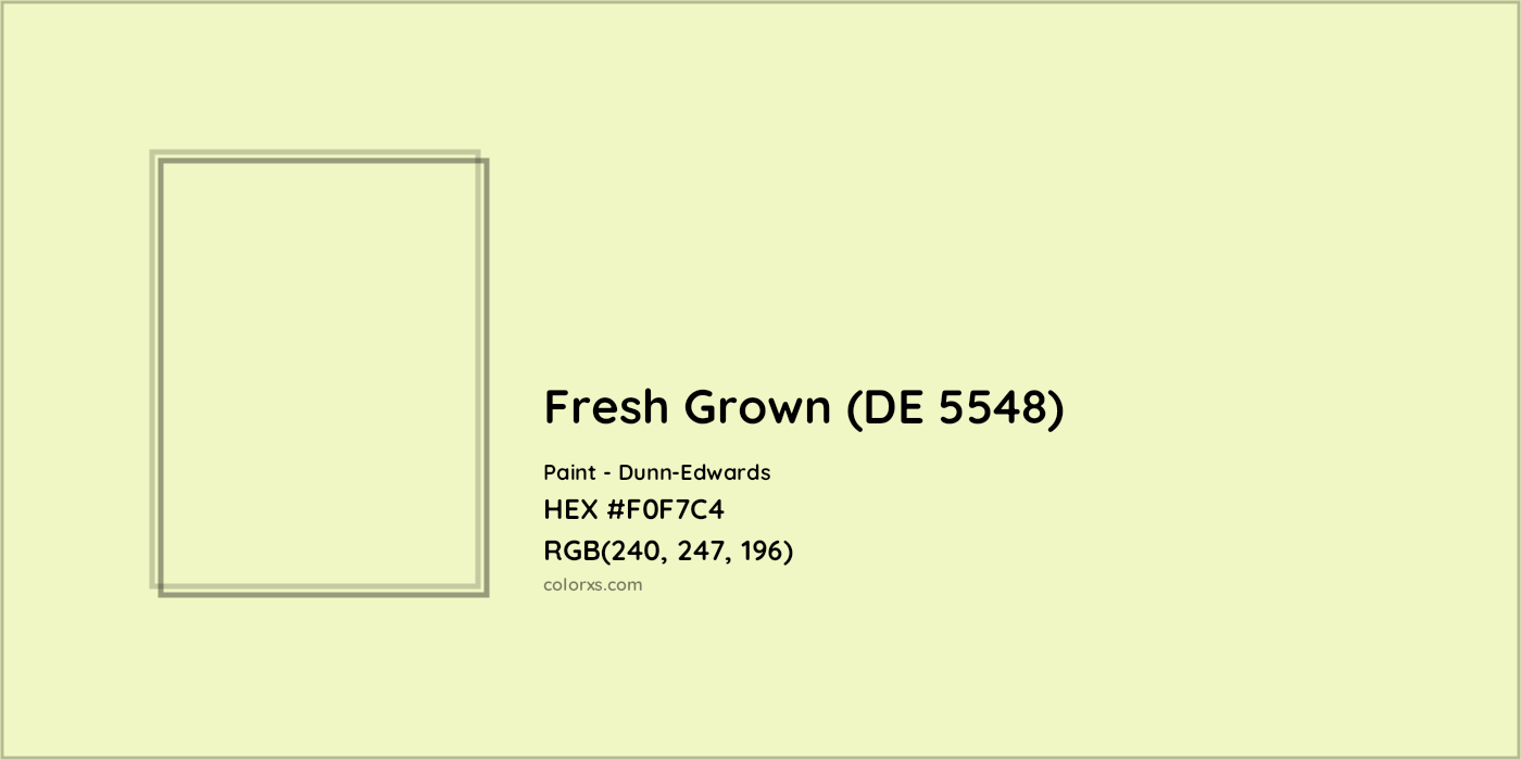 HEX #F0F7C4 Fresh Grown (DE 5548) Paint Dunn-Edwards - Color Code