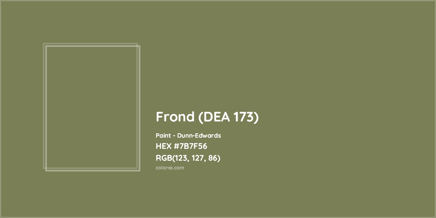 HEX #7B7F56 Frond (DEA 173) Paint Dunn-Edwards - Color Code