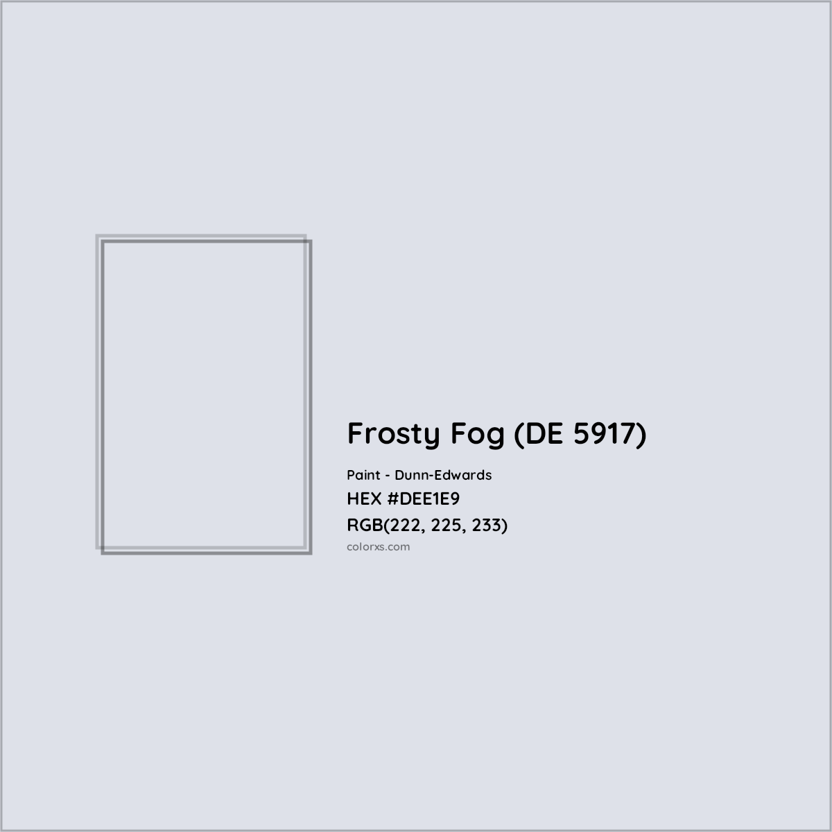 HEX #DEE1E9 Frosty Fog (DE 5917) Paint Dunn-Edwards - Color Code