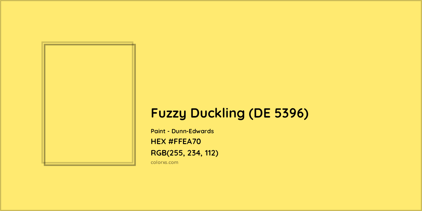 HEX #FFEA70 Fuzzy Duckling (DE 5396) Paint Dunn-Edwards - Color Code