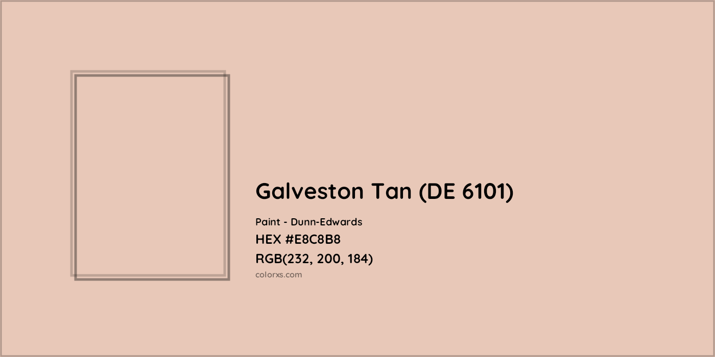 HEX #E8C8B8 Galveston Tan (DE 6101) Paint Dunn-Edwards - Color Code