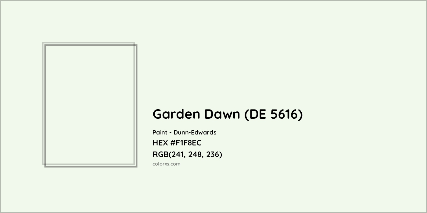 HEX #F1F8EC Garden Dawn (DE 5616) Paint Dunn-Edwards - Color Code
