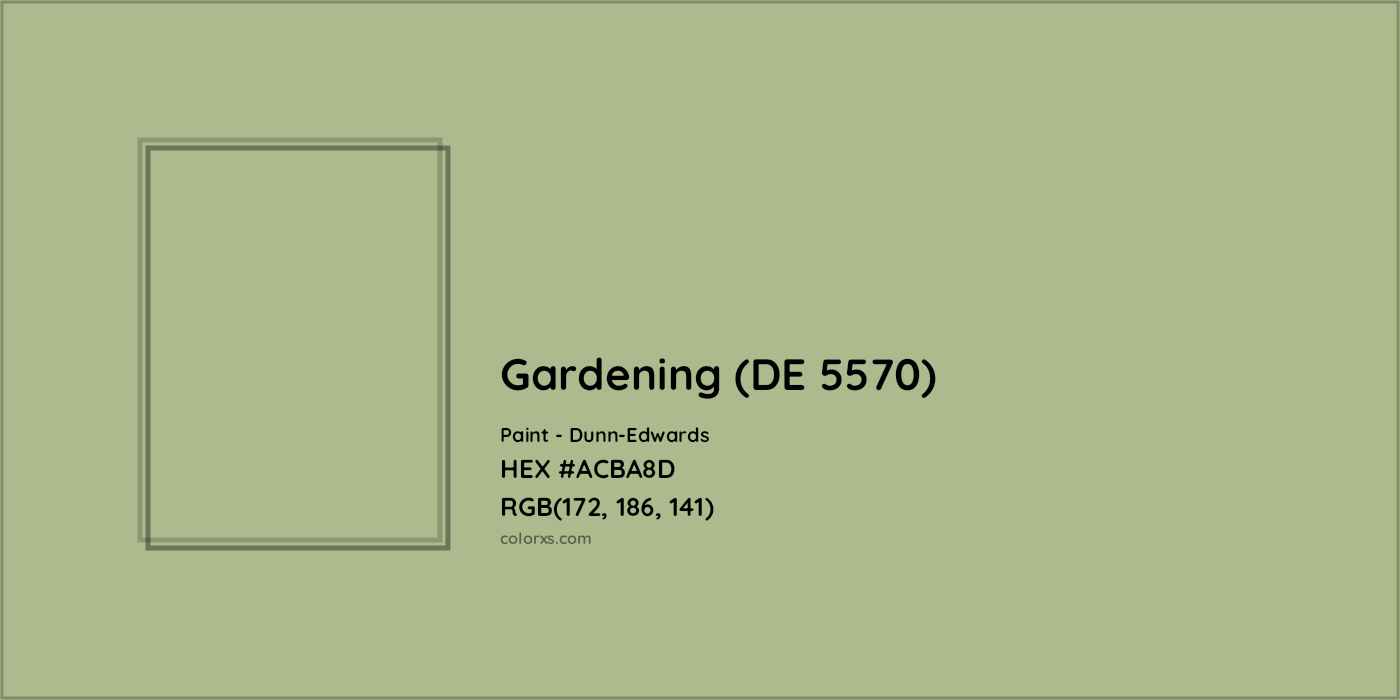 HEX #ACBA8D Gardening (DE 5570) Paint Dunn-Edwards - Color Code