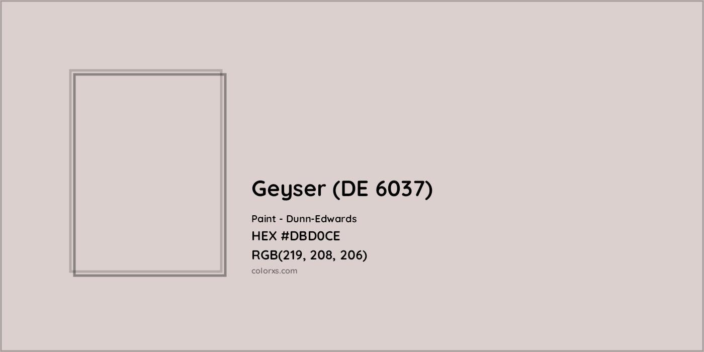 HEX #DBD0CE Geyser (DE 6037) Paint Dunn-Edwards - Color Code