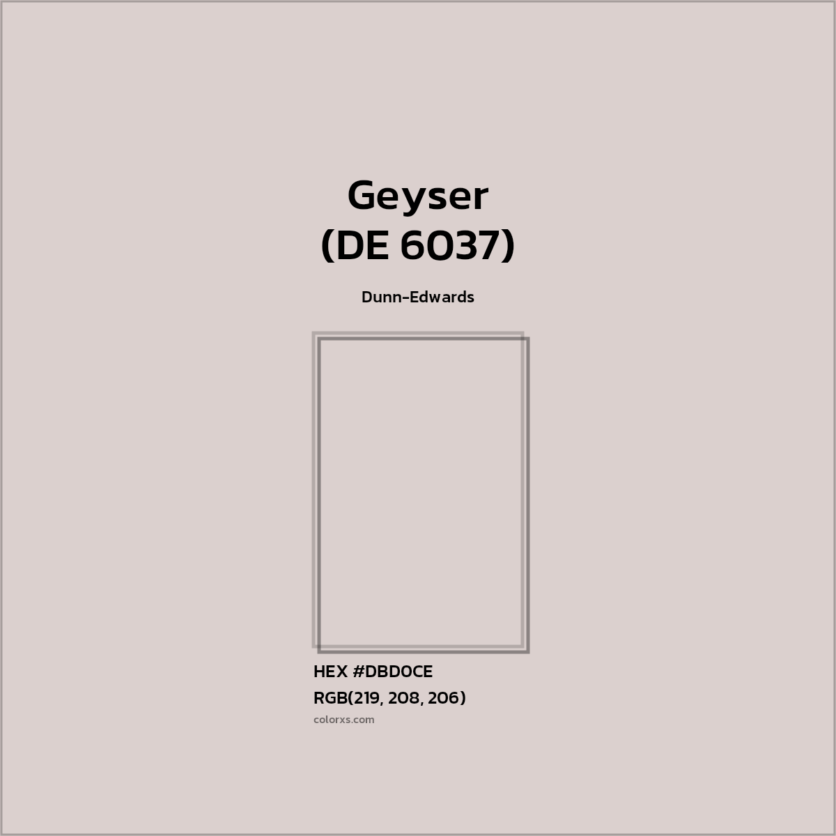 HEX #DBD0CE Geyser (DE 6037) Paint Dunn-Edwards - Color Code