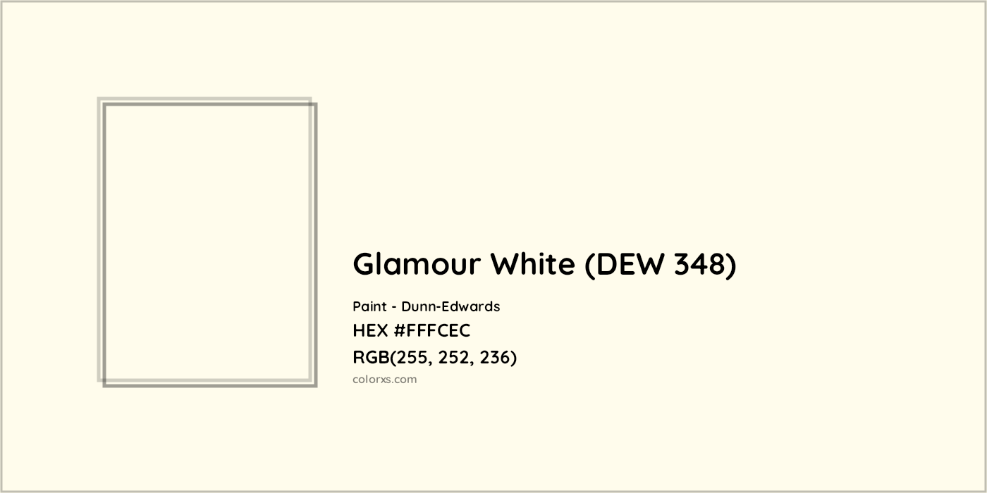 HEX #FFFCEC Glamour White (DEW 348) Paint Dunn-Edwards - Color Code