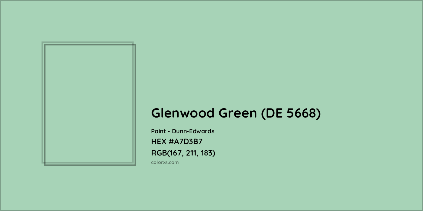 HEX #A7D3B7 Glenwood Green (DE 5668) Paint Dunn-Edwards - Color Code