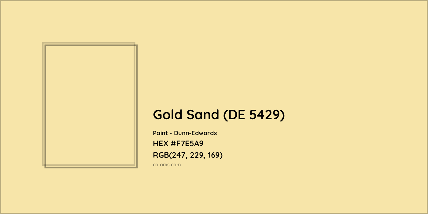 HEX #F7E5A9 Gold Sand (DE 5429) Paint Dunn-Edwards - Color Code
