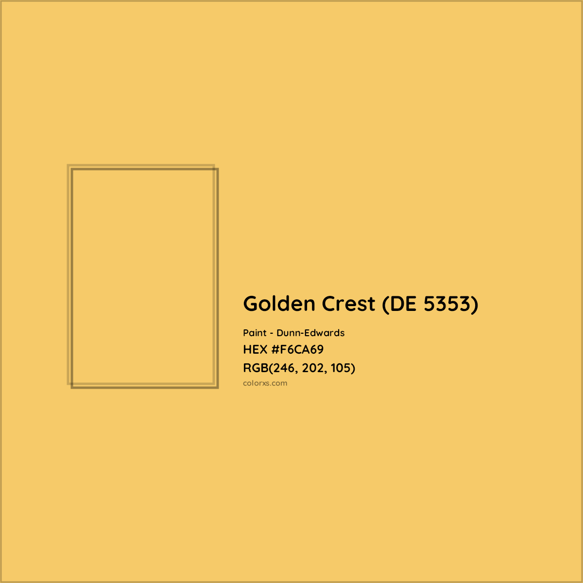 HEX #F6CA69 Golden Crest (DE 5353) Paint Dunn-Edwards - Color Code