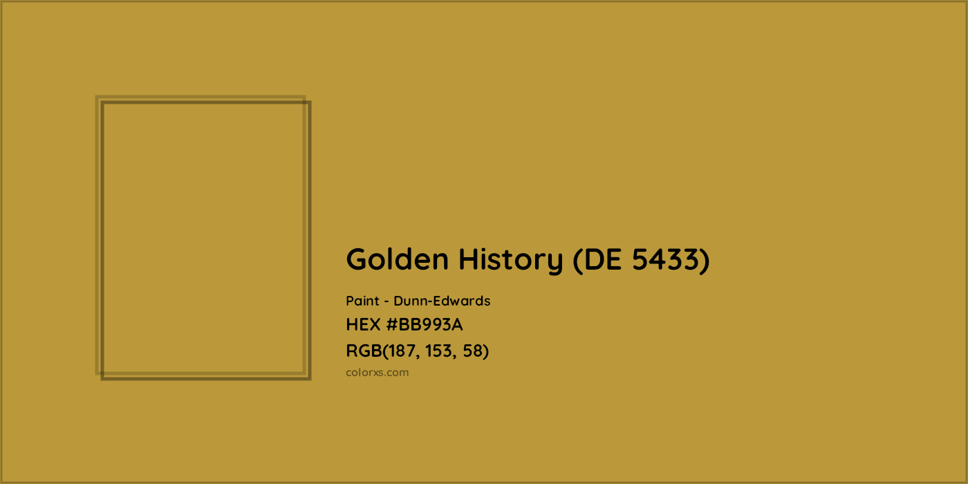 HEX #BB993A Golden History (DE 5433) Paint Dunn-Edwards - Color Code