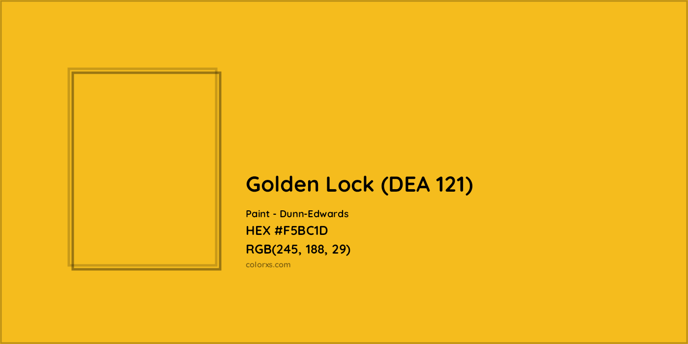 HEX #F5BC1D Golden Lock (DEA 121) Paint Dunn-Edwards - Color Code