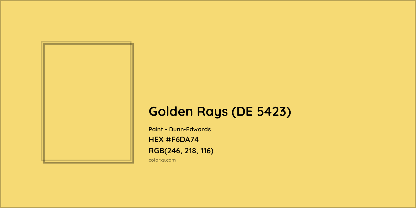 HEX #F6DA74 Golden Rays (DE 5423) Paint Dunn-Edwards - Color Code