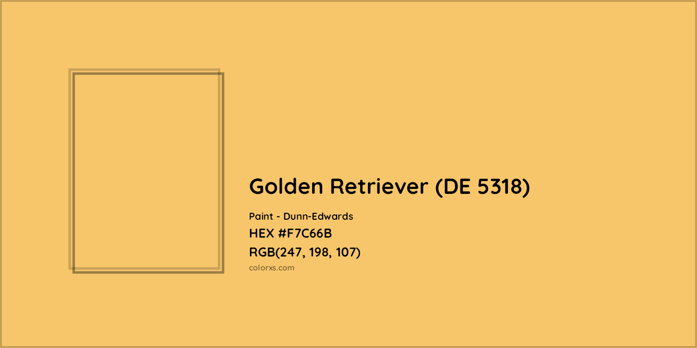HEX #F7C66B Golden Retriever (DE 5318) Paint Dunn-Edwards - Color Code