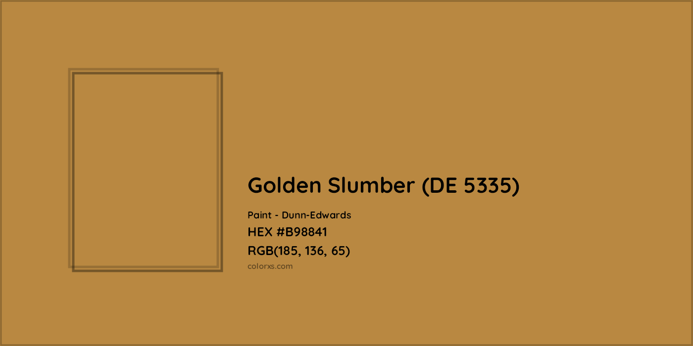 HEX #B98841 Golden Slumber (DE 5335) Paint Dunn-Edwards - Color Code