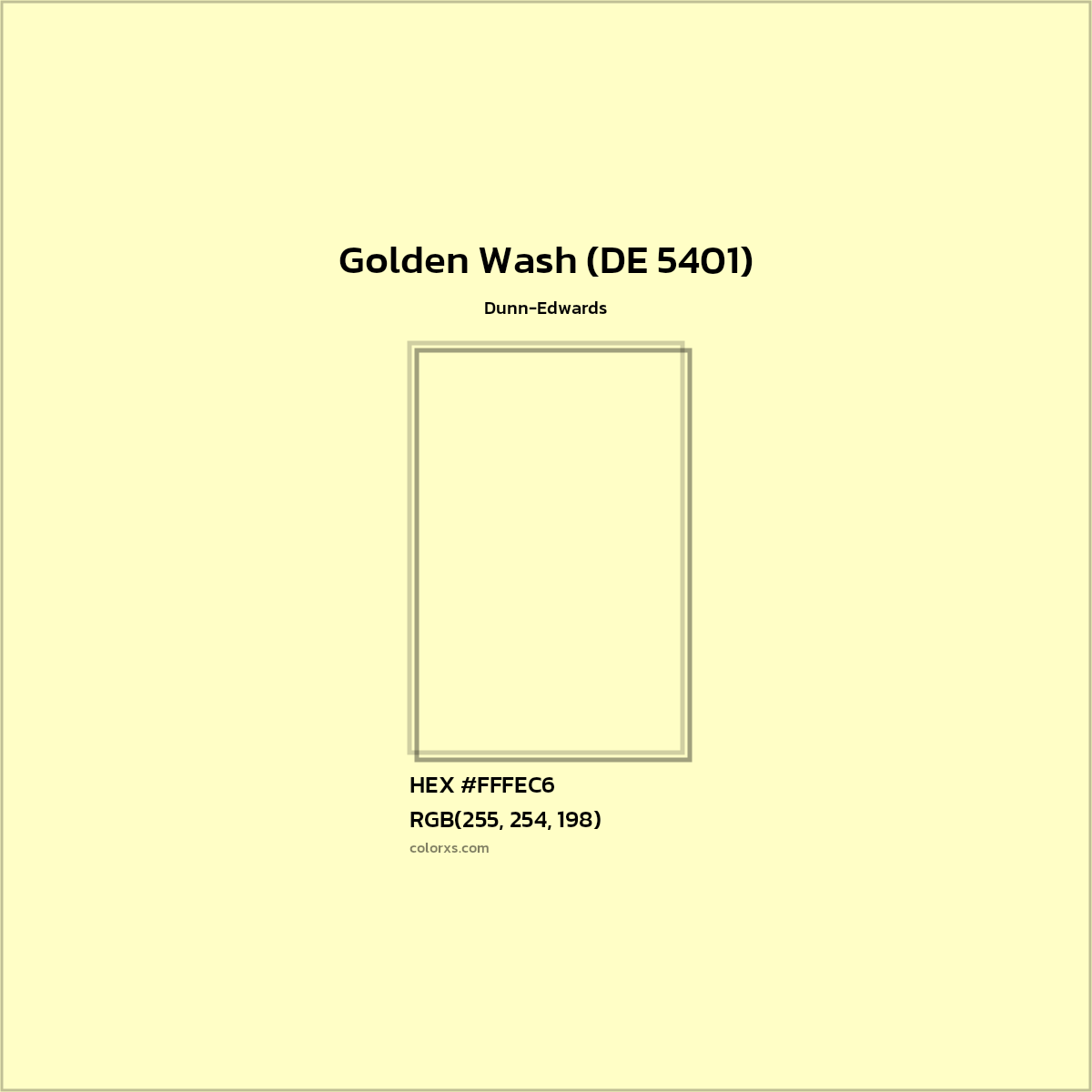 HEX #FFFEC6 Golden Wash (DE 5401) Paint Dunn-Edwards - Color Code