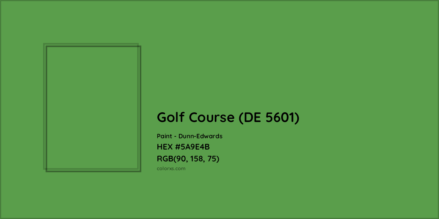 HEX #5A9E4B Golf Course (DE 5601) Paint Dunn-Edwards - Color Code