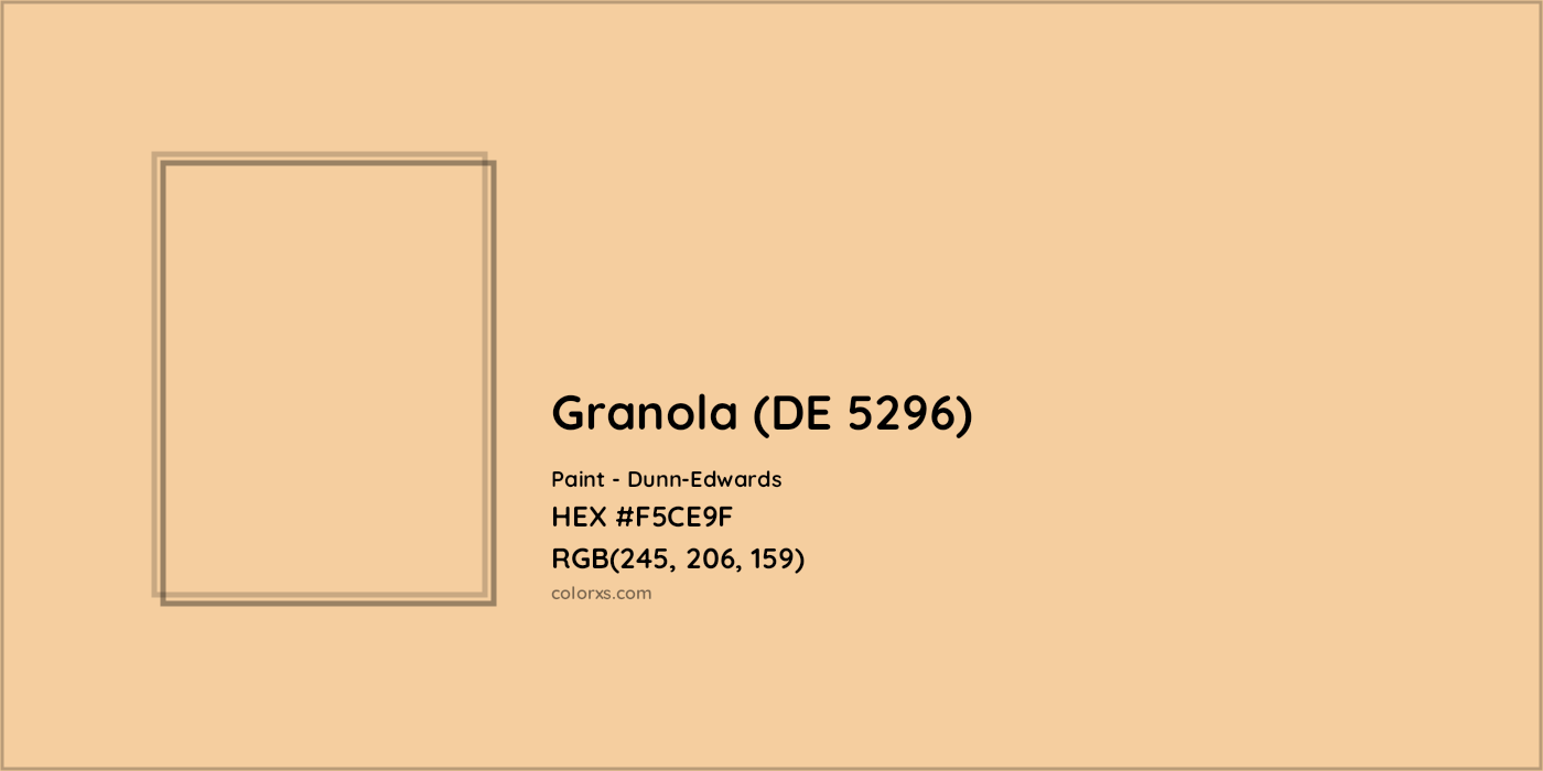 HEX #F5CE9F Granola (DE 5296) Paint Dunn-Edwards - Color Code