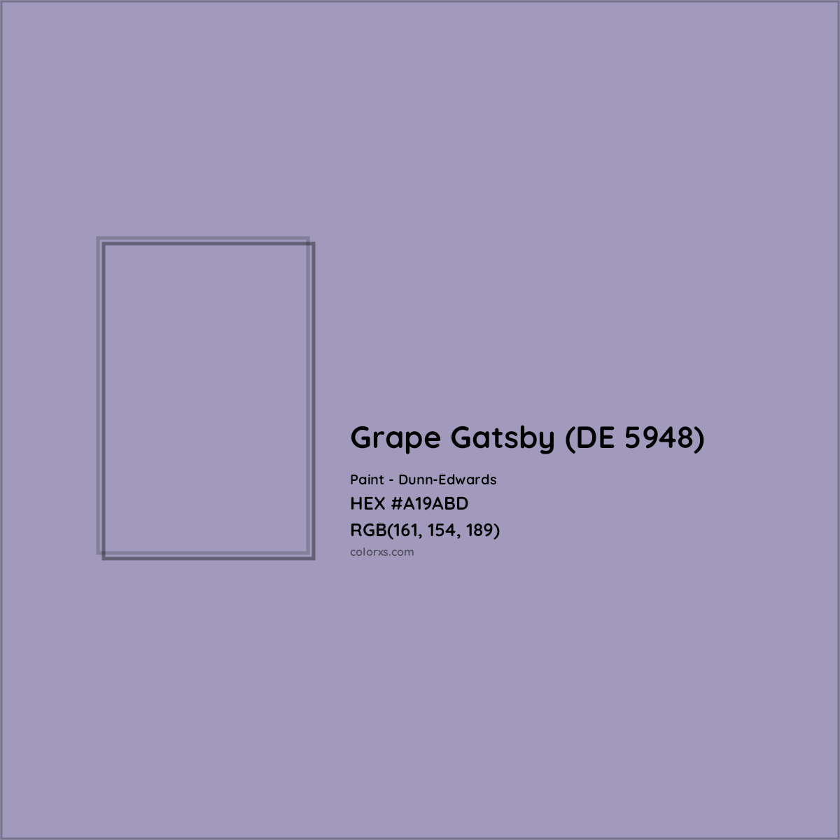 HEX #A19ABD Grape Gatsby (DE 5948) Paint Dunn-Edwards - Color Code