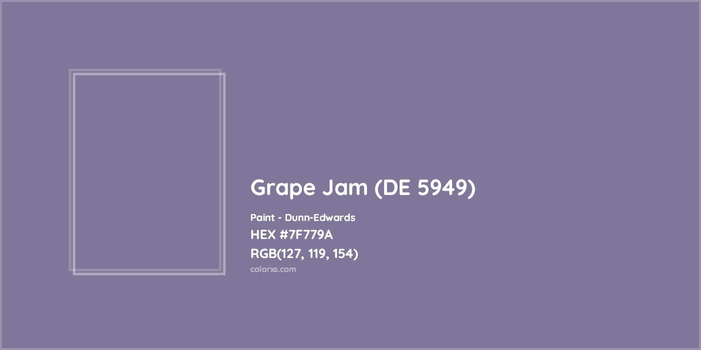 HEX #7F779A Grape Jam (DE 5949) Paint Dunn-Edwards - Color Code
