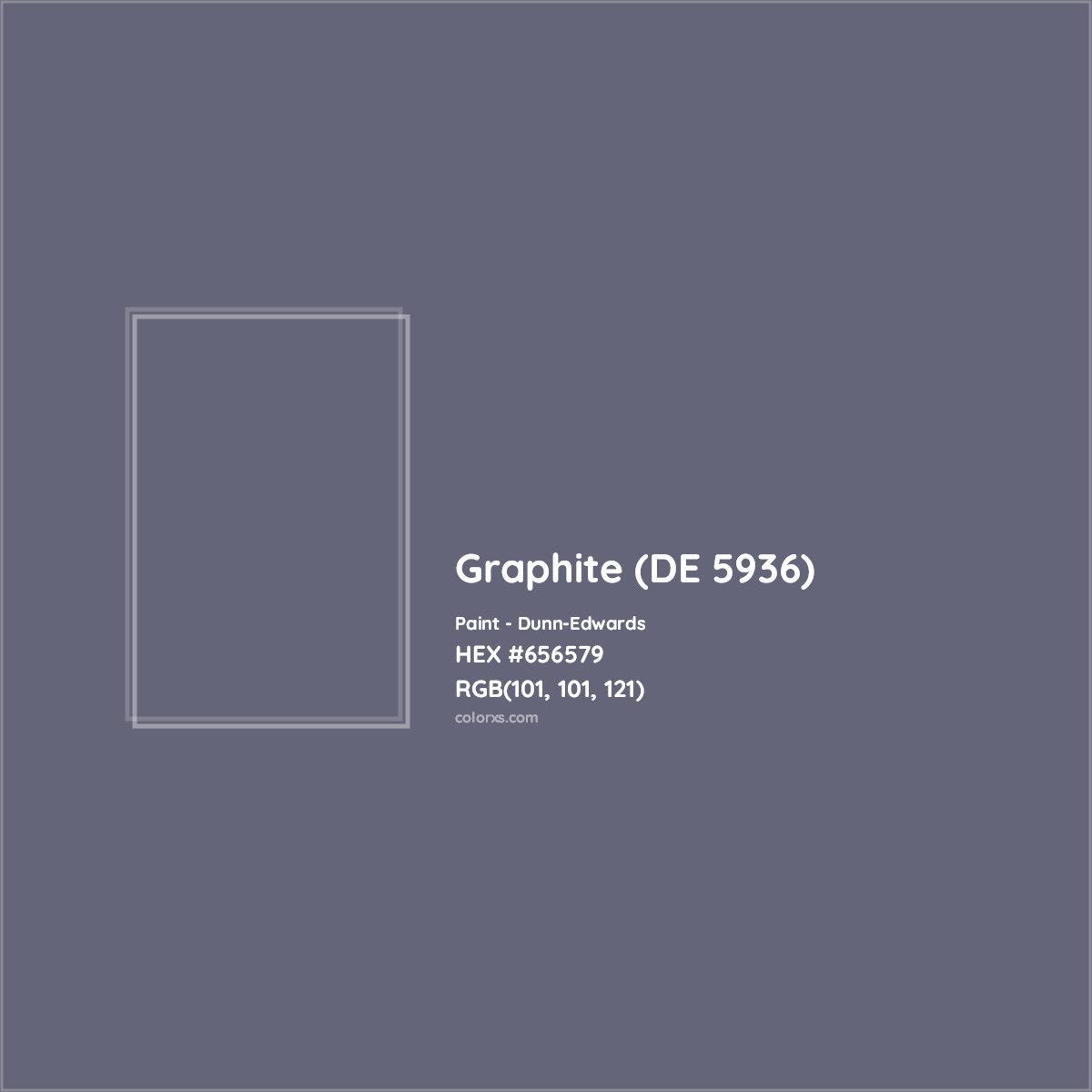 HEX #656579 Graphite (DE 5936) Paint Dunn-Edwards - Color Code