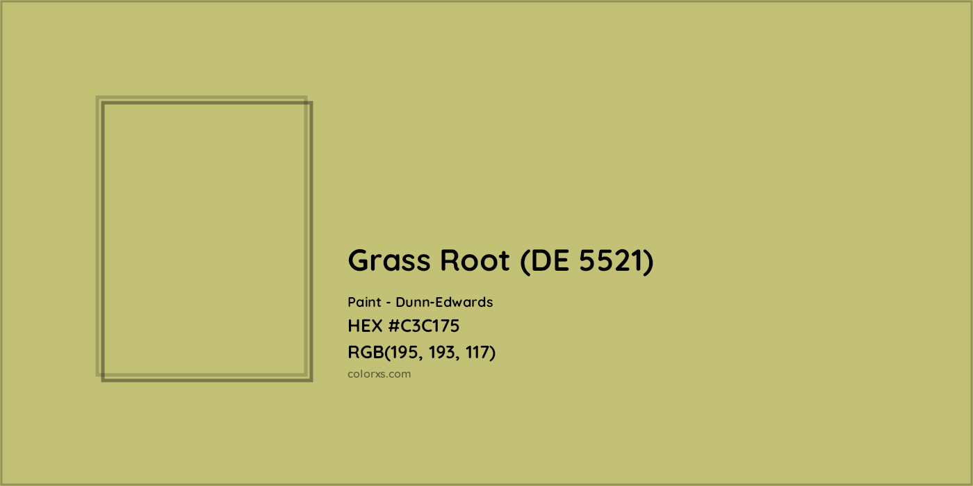 HEX #C3C175 Grass Root (DE 5521) Paint Dunn-Edwards - Color Code