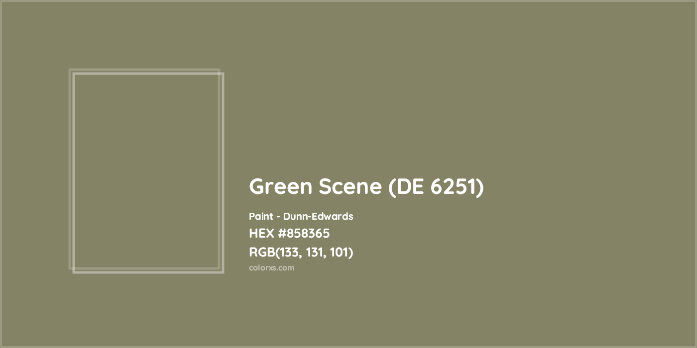 HEX #858365 Green Scene (DE 6251) Paint Dunn-Edwards - Color Code