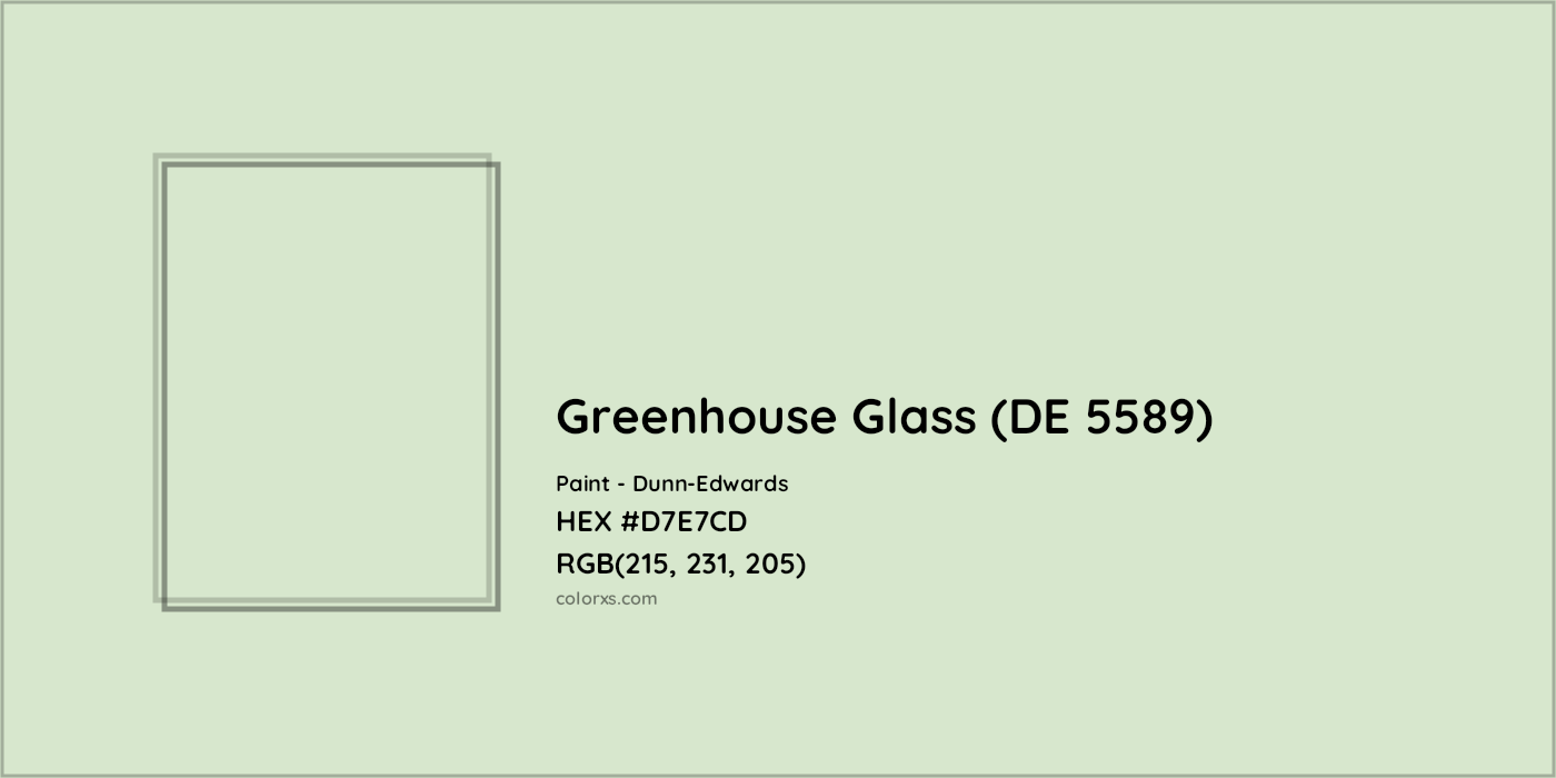 HEX #D7E7CD Greenhouse Glass (DE 5589) Paint Dunn-Edwards - Color Code