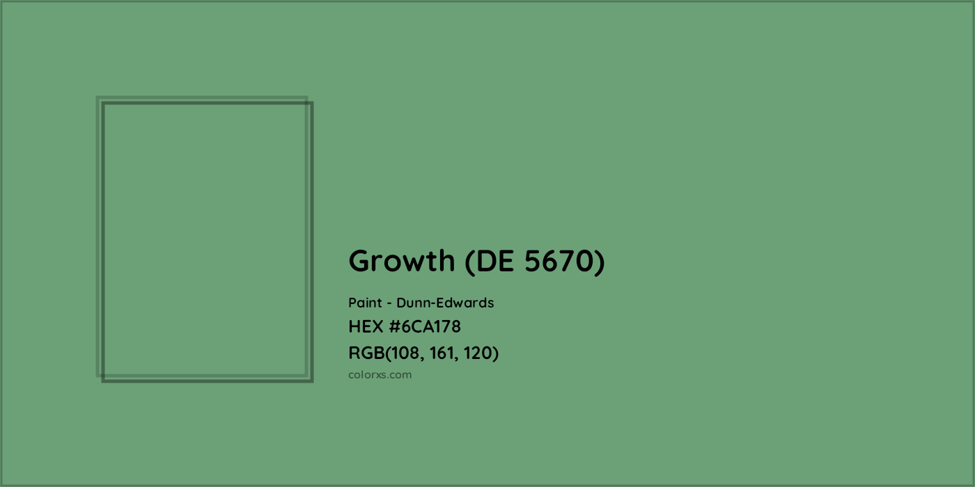 HEX #6CA178 Growth (DE 5670) Paint Dunn-Edwards - Color Code