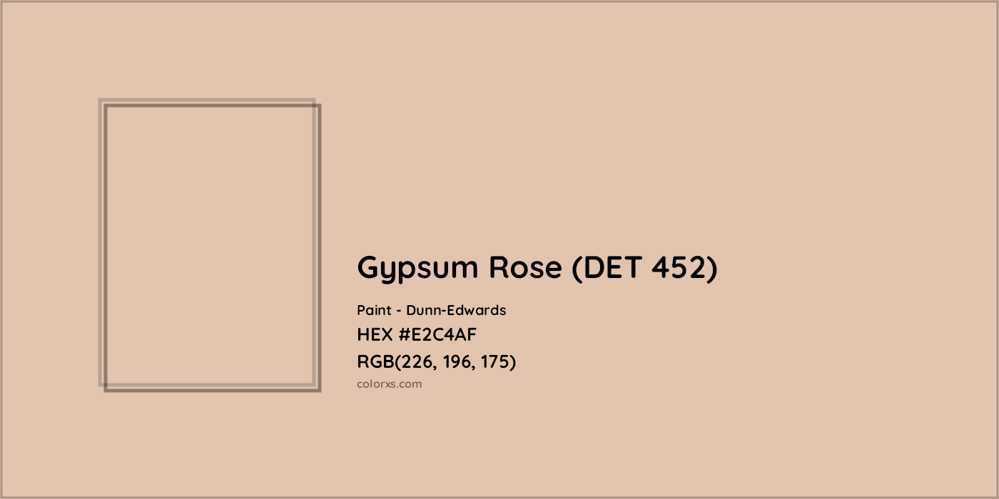 HEX #E2C4AF Gypsum Rose (DET 452) Paint Dunn-Edwards - Color Code