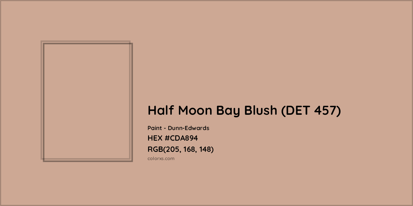 HEX #CDA894 Half Moon Bay Blush (DET 457) Paint Dunn-Edwards - Color Code