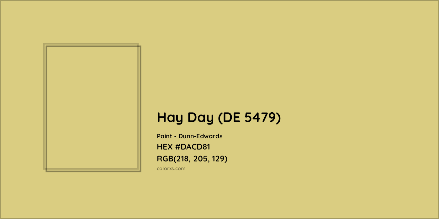 HEX #DACD81 Hay Day (DE 5479) Paint Dunn-Edwards - Color Code