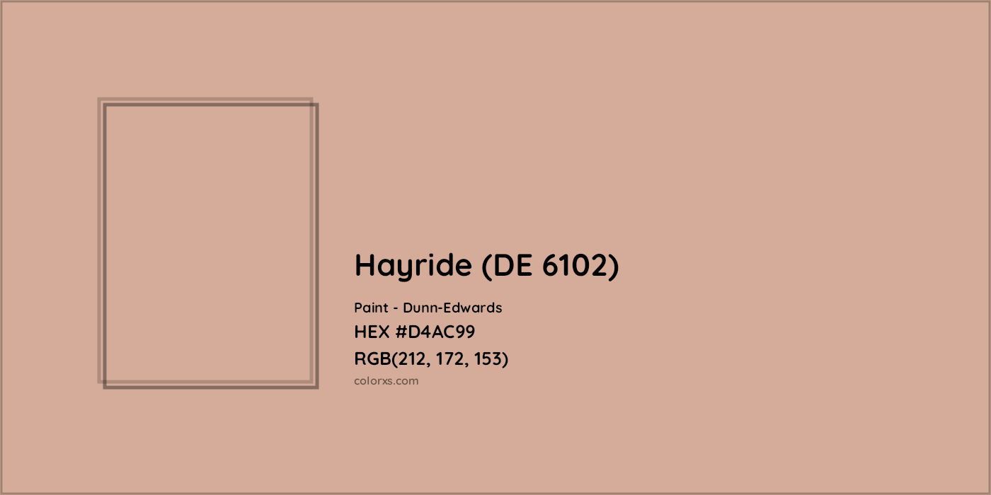 HEX #D4AC99 Hayride (DE 6102) Paint Dunn-Edwards - Color Code