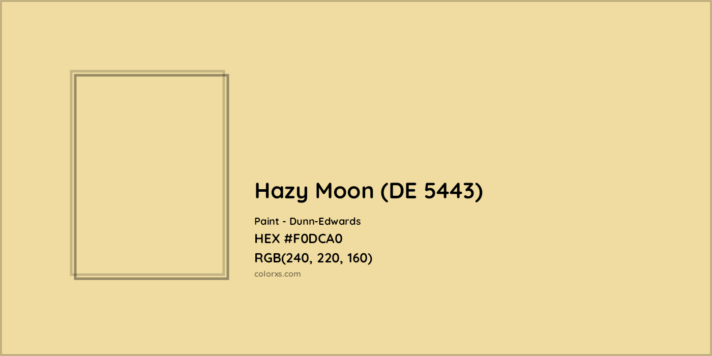 HEX #F0DCA0 Hazy Moon (DE 5443) Paint Dunn-Edwards - Color Code