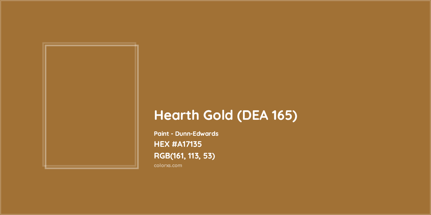 HEX #A17135 Hearth Gold (DEA 165) Paint Dunn-Edwards - Color Code