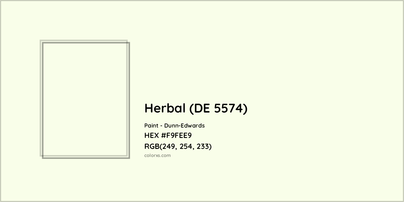 HEX #F9FEE9 Herbal (DE 5574) Paint Dunn-Edwards - Color Code