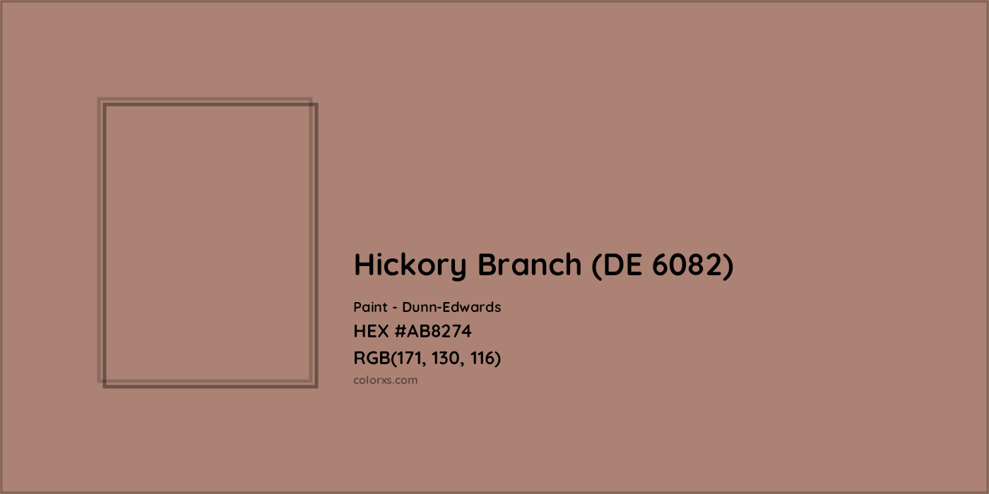 HEX #AB8274 Hickory Branch (DE 6082) Paint Dunn-Edwards - Color Code