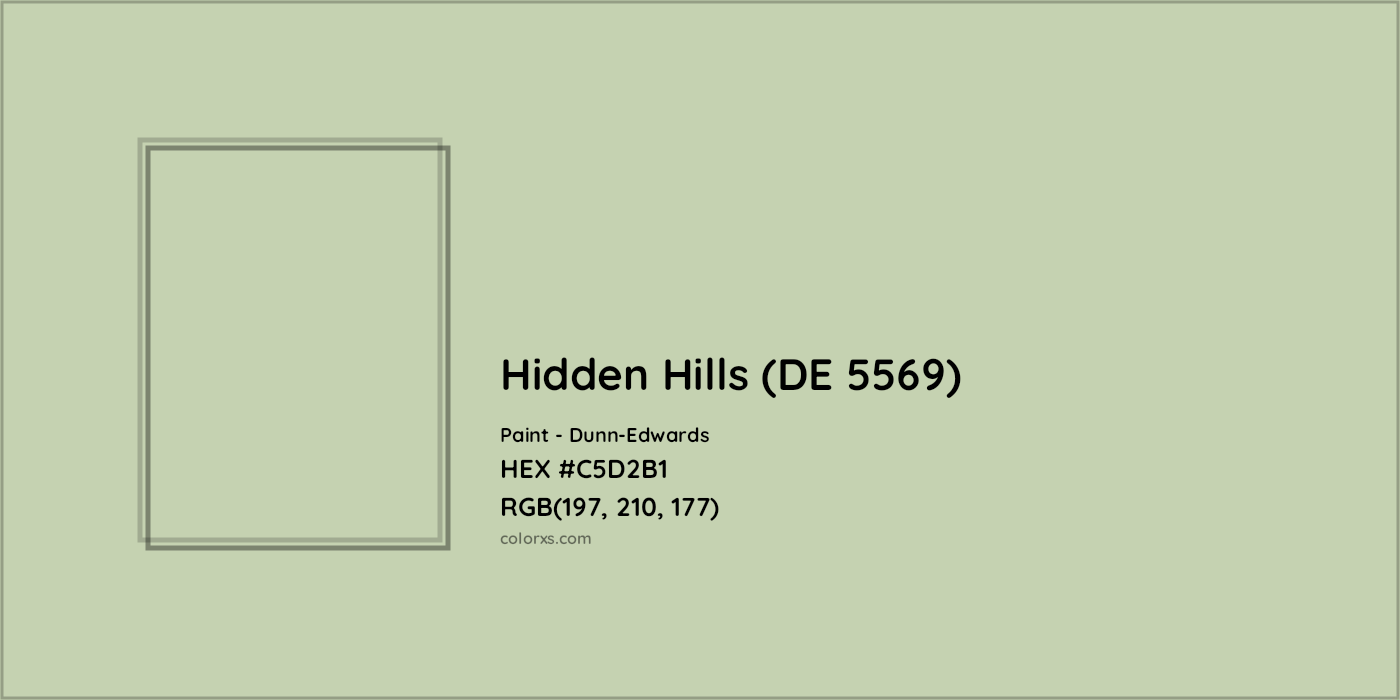 HEX #C5D2B1 Hidden Hills (DE 5569) Paint Dunn-Edwards - Color Code