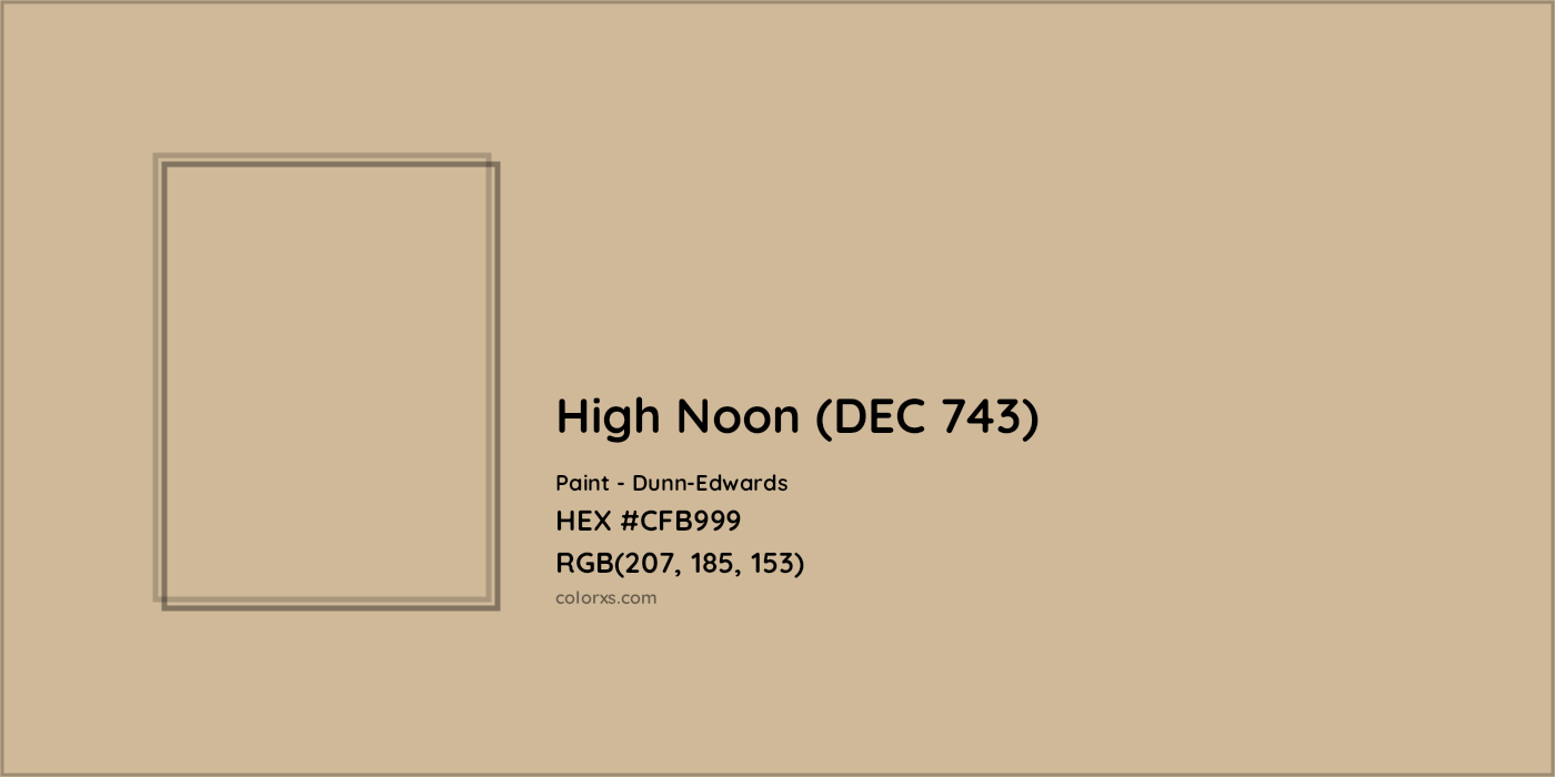 HEX #CFB999 High Noon (DEC 743) Paint Dunn-Edwards - Color Code