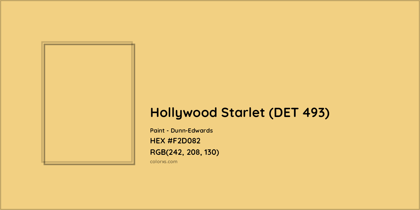 HEX #F2D082 Hollywood Starlet (DET 493) Paint Dunn-Edwards - Color Code